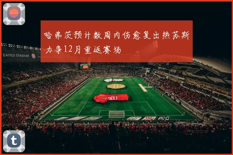 哈弗茨预计数周内伤愈复出热苏斯力争12月重返赛场